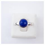 Lapis Cabochon Ring - Sterling Silver - Size 7 Lapis Cabochon Ring - Sterling Silver - Size 7