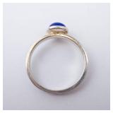 Lapis Cabochon Ring - Sterling Silver - Size 7 Lapis Cabochon Ring - Sterling Silver - Size 7