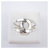 Modernist Interlocking Silver Ring - Size 5.5 Modernist Interlocking Silver Ring - Size 5.5