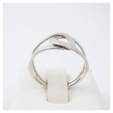 Modernist Interlocking Silver Ring - Size 5.5 Modernist Interlocking Silver Ring - Size 5.5