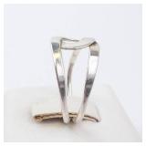 Modernist Interlocking Silver Ring - Size 5.5 Modernist Interlocking Silver Ring - Size 5.5