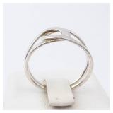 Modernist Interlocking Silver Ring - Size 5.5 Modernist Interlocking Silver Ring - Size 5.5