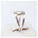 Modernist Interlocking Silver Ring - Size 5.5 Modernist Interlocking Silver Ring - Size 5.5