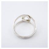 Modernist Interlocking Silver Ring - Size 5.5 Modernist Interlocking Silver Ring - Size 5.5