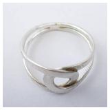 Modernist Interlocking Silver Ring - Size 5.5 Modernist Interlocking Silver Ring - Size 5.5