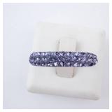Sterling Silver Purple Crystal Pave Ring. Size 7 Sterling Silver Purple Crystal Pave Ring. Size 7