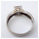 CZ Sterling Silver Solitaire Ring Size 8 CZ Sterling Silver Solitaire Ring Size 8