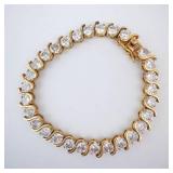 Beautiful CZ Vermeil Tennis Bracelet Beautiful CZ Vermeil Tennis Bracelet