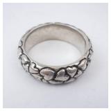 Algot Enevoldsen Heart by Heart Pandora Sterling Silver Ring - Size 8.5 Algot Enevoldsen Heart by Heart Pandora Sterling Silver Ring - Size 8.5