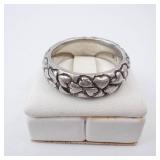 Algot Enevoldsen Heart by Heart Pandora Sterling Silver Ring - Size 8.5 Algot Enevoldsen Heart by Heart Pandora Sterling Silver Ring - Size 8.5