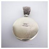 Swarti BA Sterling Silver Mother of Pearl Pendant - 925 Indonesia - Large Circular Swarti BA Sterling Silver Mother of Pearl Pendant - 925 Indonesia - Large Circular