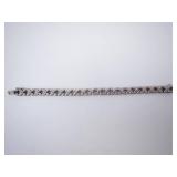 Ross Simons Bracelet - Sterling Silver Flower-Linked with Diamonds Ross Simons Bracelet - Sterling Silver Flower-Linked with Diamonds