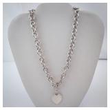 Tiffany & Co Sterling Silver Heart Tag Necklace Tiffany & Co Sterling Silver Heart Tag Necklace