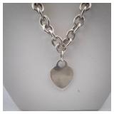 Tiffany & Co Sterling Silver Heart Tag Necklace Tiffany & Co Sterling Silver Heart Tag Necklace