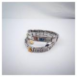 Italian Stainless Steel Charm Bracelets (Lot of 2) Italian Stainless Steel Charm Bracelets (Lot of 2)