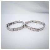 Italian Stainless Steel Charm Bracelets (Lot of 2) Italian Stainless Steel Charm Bracelets (Lot of 2)