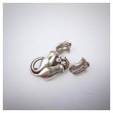 Georg Jensen Sterling Silver Earrings & Brooch Circa 1933-1934 Denmark 925 Georg Jensen Sterling Silver Earrings & Brooch Circa 1933-1934 Denmark 925