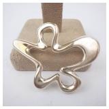 Georg Jensen Sterling Denmark Star-Shaped Brooch & Clip Earrings Set Georg Jensen Sterling Denmark Star-Shaped Brooch & Clip Earrings Set