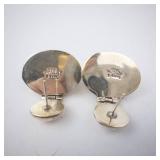 Inger K Sterling Amber Cabochon Earrings Inger K Sterling Amber Cabochon Earrings