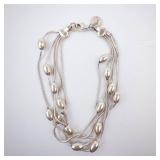 Sterling Silver Multi-Strand Bead Bracelet Sterling Silver Multi-Strand Bead Bracelet