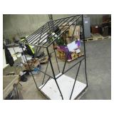 Welded Black Metal Frame Built to Fit Onto Pallets with Angled Roof - Perfect for Projects