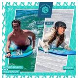 NEW Alendec Hyperwing Hybrid Water Snow Board Sled, 42.5" with Coil Leash - Blue