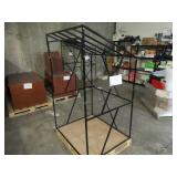 Welded Black Metal Frame Built to Fit Onto Pallets with Angled Roof - Perfect for Projects