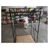 Welded Black Metal Frame Built to Fit Onto Pallets with Angled Roof - Perfect for Projects
