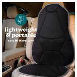 NEW Homedics Mobile Comfort Heated Travel Cushion With Vibration Massage, 2-Pack, Black