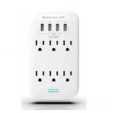 Monster 5016W 6 Outlet, 4 USB-A Wall Tap Power Supply