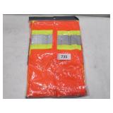 NEW PIP ANSI Type R Class 2 Two-Tone Eleven Pocket Surveyors Vest with Solid Front and Mesh Back- LARGE