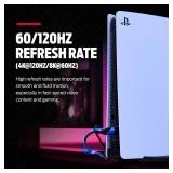 Monster 6Ft Ultra High-Speed Cobalt 2.1 HDMI Electronic Cable - 48Gbps with eARC, 8K at 60Hz for Superior Video Sound Quality for Playstation PS5, Xbox Series X, Roku, Apple, Smart Television