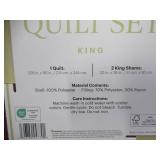 NEW Lenox 3-Piece Quilt Set, KING - RED