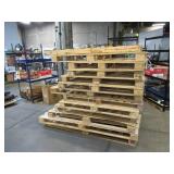 Pallet of 13 Oversized Wooden Pallets - XL and XXL