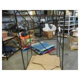 Welded Black Metal Frame Built to Fit Onto Pallets with Angled Roof - Perfect for Projects