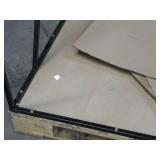 Welded Black Metal Frame Built to Fit Onto Pallets with Angled Roof - Perfect for Projects