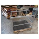 Adjustable Gray Metal Frame Built to Fit Onto Pallets - Perfect for Projects