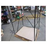 Welded Black Metal Frame Built to Fit Onto Pallets with Angled Roof - Perfect for Projects