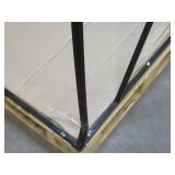 Welded Black Metal Frame Built to Fit Onto Pallets with Angled Roof - Perfect for Projects