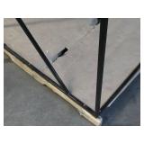 Welded Black Metal Frame Built to Fit Onto Pallets with Flat Roof - Perfect for Projects