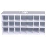 NEW 2 Pack of Art Bin 6828AG Paint Storage Tray, Wall Mountable 21 Compartment Wooden Organizer, White
