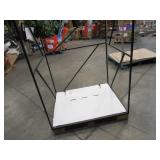 Welded Black Metal Frame Built to Fit Onto Pallets with Angled Roof - Perfect for Projects