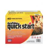 NEW Duraflame Quick Start Wood Fire Starter, 40-Pack Case