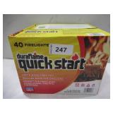 NEW Duraflame Quick Start Wood Fire Starter, 40-Pack Case