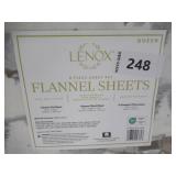 Lenox Holiday Flannel Sheet Set - Cottage Neutral - QUEEN