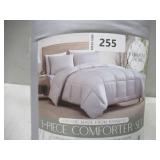 NEW Harmony Home 3-Piece Viscose Made from Bamboo Comforter Set Full/Queen - Gray