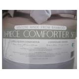 NEW Harmony Home 3-Piece Viscose Made from Bamboo Comforter Set Full/Queen - Gray