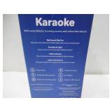 NEW JOYC Brands Mic Drop Karaoke Machine with 2 Wireless Mics & RGB Lights, BLUE