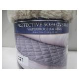 NEW Brentwood Originals Waterproof Quilted Sofa Overlay - Cream