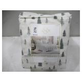 NEW Lenox Holiday Flannel Sheet Set - Pine Trees Green - KING
